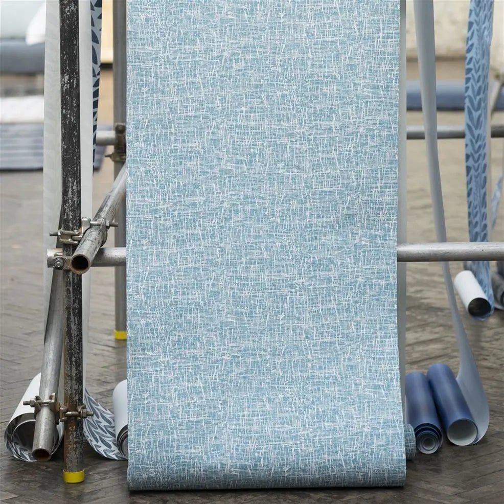 Kuta Wallpaper - Azure - P630/13 - Designers Guild - Premier Wallcovering