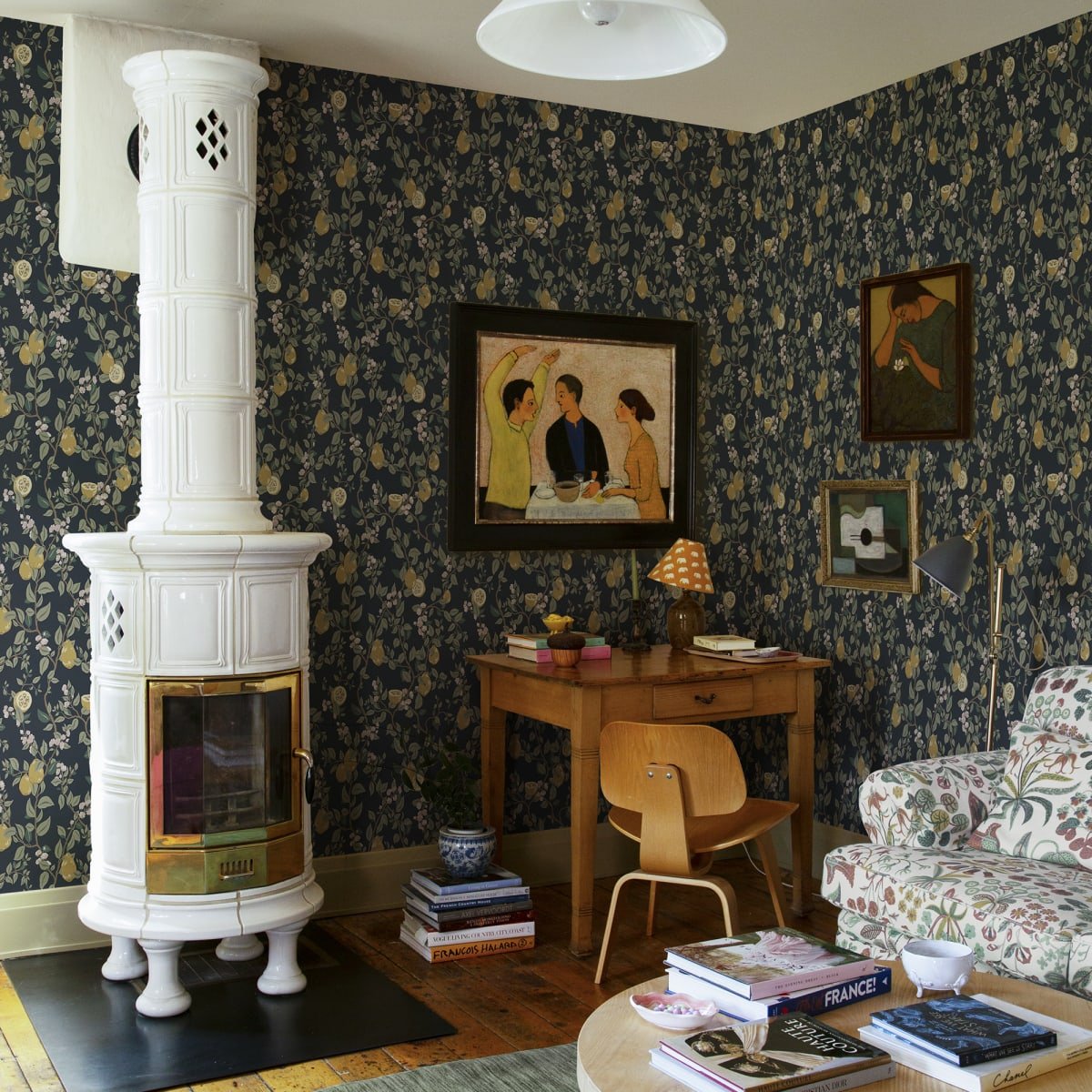 Kvitten Wallpaper - Midnight Blue - Sandberg - 432-96 - Premier Wallcovering