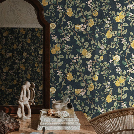 Kvitten Wallpaper - Midnight Blue - Sandberg - 432-96 - Premier Wallcovering