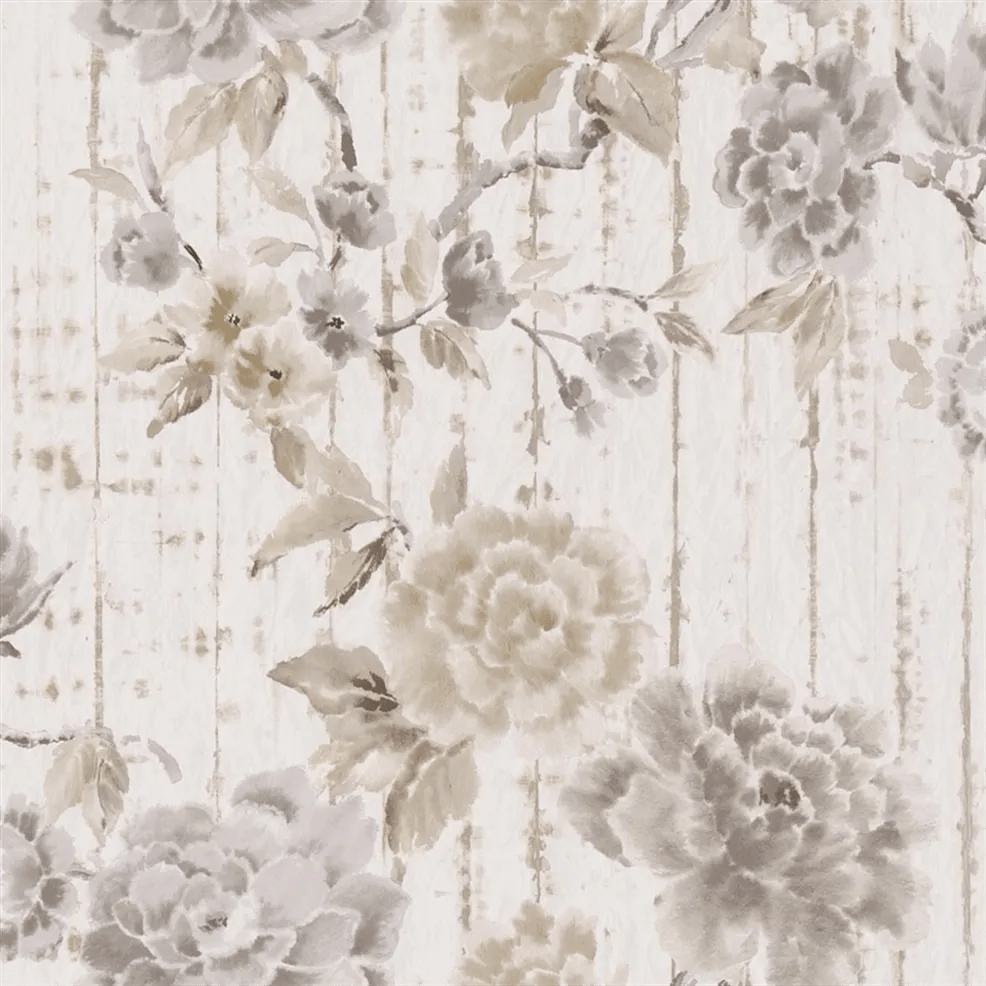 Kyoto Flower Wallpaper - Birch - PDG1158/01 - Designers Guild - Premier Wallcovering
