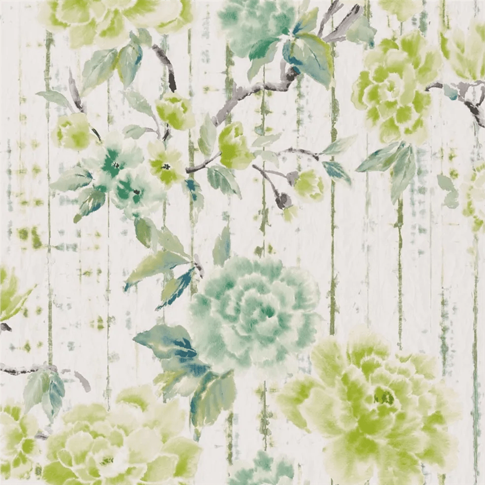 Kyoto Flower Wallpaper - Emerald - PDG1158/03 - Designers Guild - Premier Wallcovering