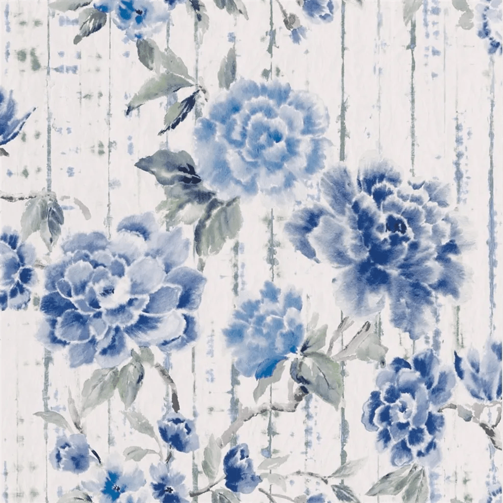 Kyoto Flower Wallpaper - Cobalt - PDG1158/05 - Designers Guild - Premier Wallcovering