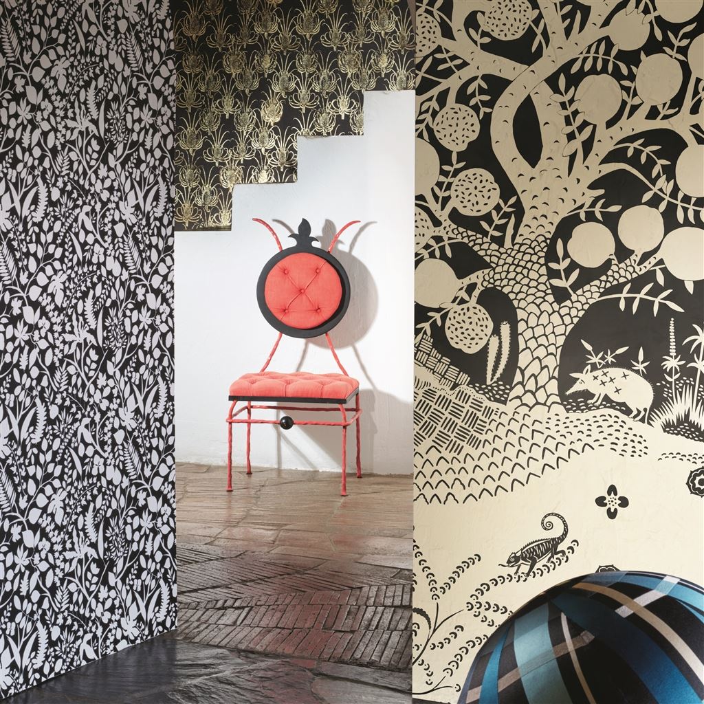 L Eden Soft Wallpaper - Argent - Christian Lacroix - PCL7029/03 - Premier Wallcovering