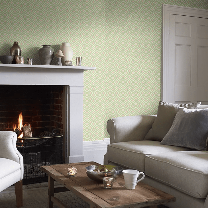 La Fiorentina Small Wallpaper - Green/ Blush - GP & J Baker - BW45098/2 - Premier Wallcovering