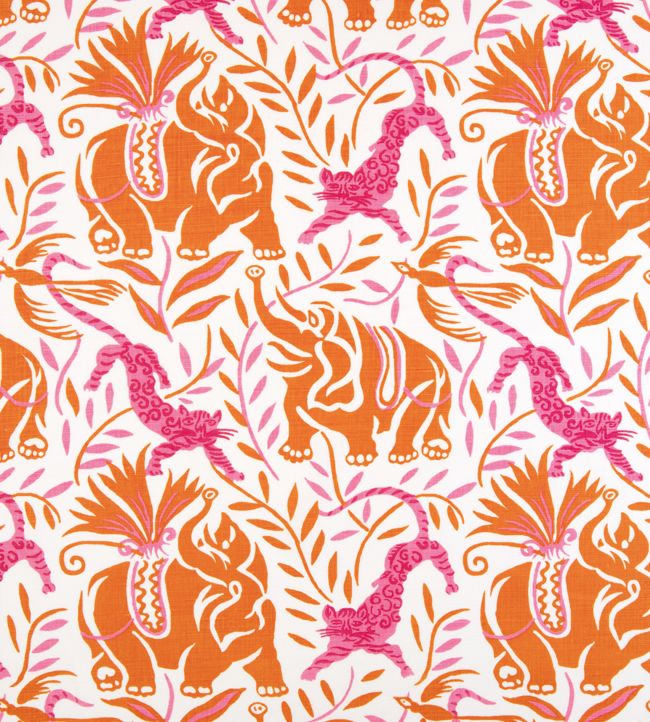 La Jungle Fabric - Hot Pink - Christopher Farr Cloth - CF137 - 03 - Premier Wallcovering