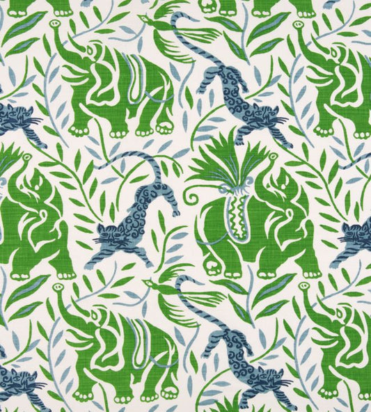 La Jungle Fabric - Green - Christopher Farr Cloth - CF137 - 02 - Premier Wallcovering