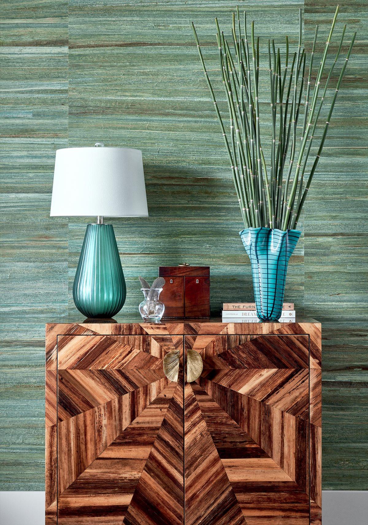 La Palma Wallpaper - Charcoal - Thibaut - T24048 - Premier Wallcovering