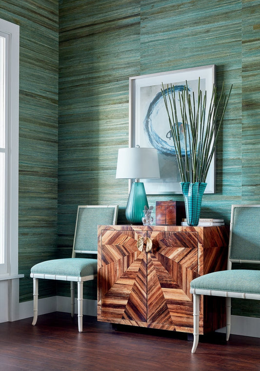 La Palma Wallpaper - Charcoal - Thibaut - T24048 - Premier Wallcovering