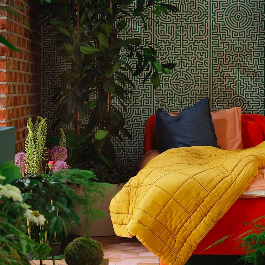 Labyrinth Wallpaper - Green - NLXL - JOB - 02 - Premier Wallcovering