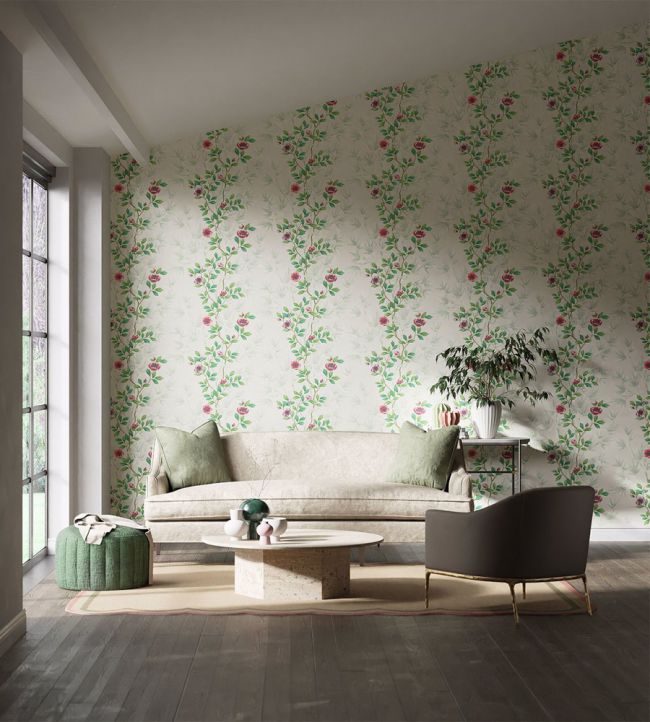 Lady Alford Wallpaper - Fig Blossom/ Magenta - HDHW112899 - Harlequin - Premier Wallcovering