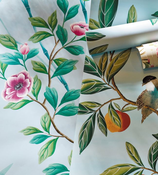 Lady Alford Wallpaper - Fig Blossom/ Magenta - HDHW112899 - Harlequin - Premier Wallcovering