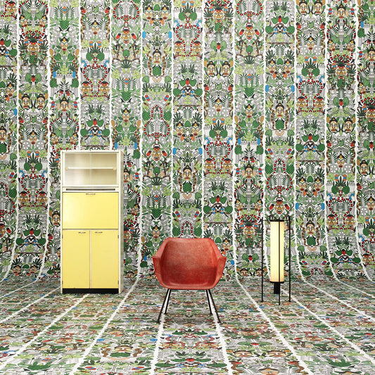 l’Afrique Wallpaper - Green - NLXL - JOB - 05 - Premier Wallcovering