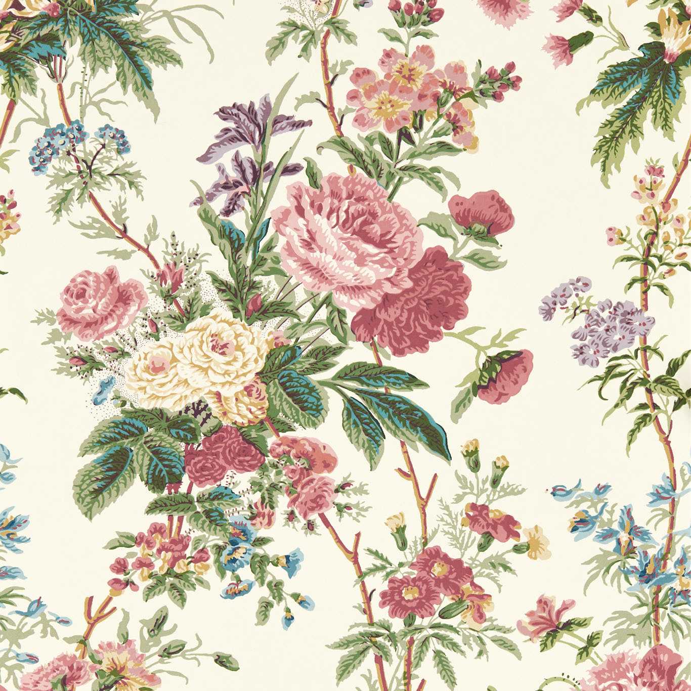 Lakeland Paradis Wallpaper - Carmine - DGDW217305 - Sanderson - Premier Wallcovering