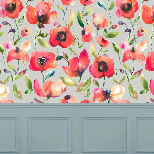Laksha Wallpaper - Grenadine - Voyage Maison - LAKSHA/WPO/GRE - Premier Wallcovering