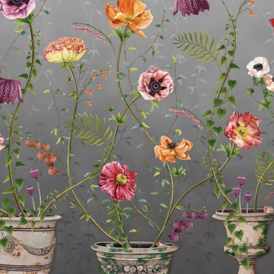 Lamorran Wallpaper - Charcoal - Osborne & Little - W7683-04 - Premier Wallcovering