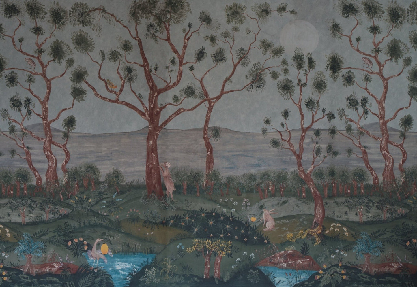 Lantern Parade Wallpaper - Midsummer Blue - Andrew Martin - KKLAPAMI - Premier Wallcovering