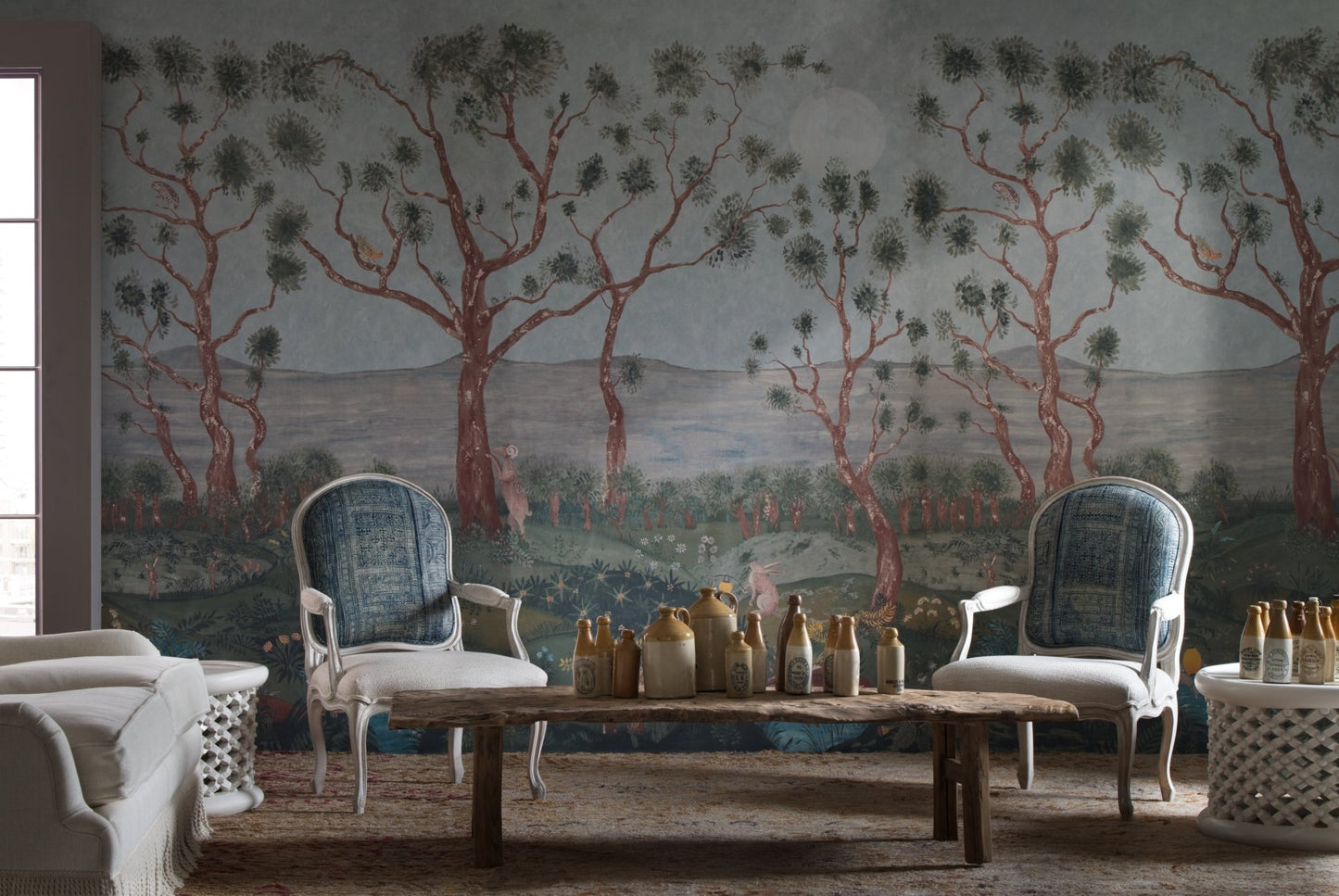 Lantern Parade Wallpaper - Midsummer Blue - Andrew Martin - KKLAPAMI - Premier Wallcovering