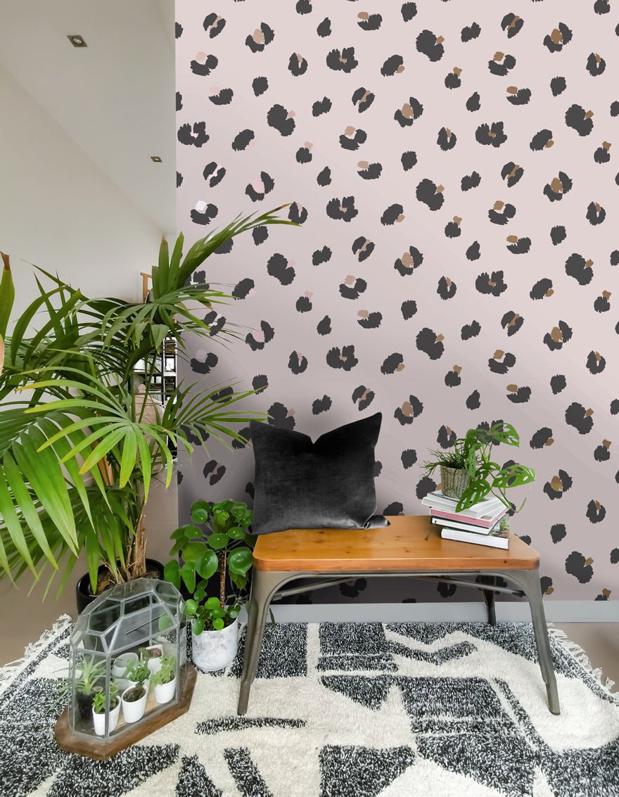 Large Leopard Spot Wallpaper - Pink - Holden Décor - 13031 - Premier Wallcovering