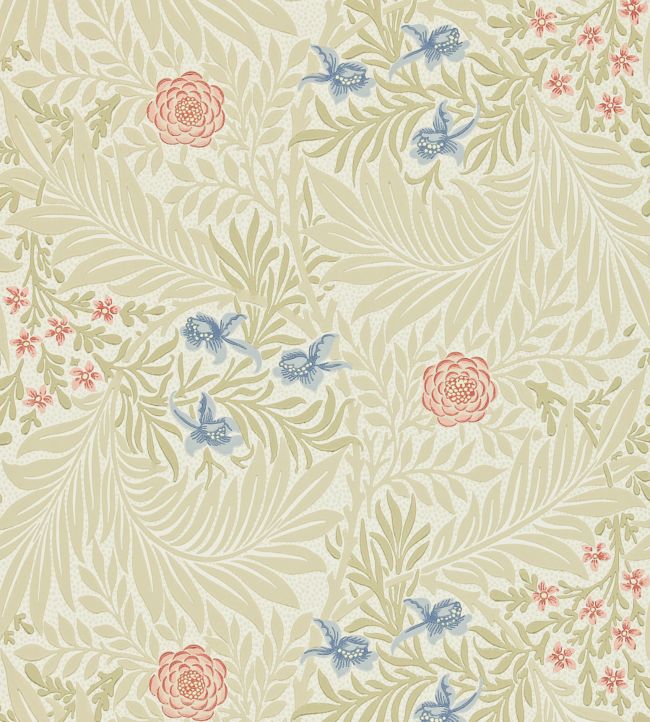 Larkspur Wallpaper - Manilla/Old Rose - 212557 - Morris & Co - Premier Wallcovering