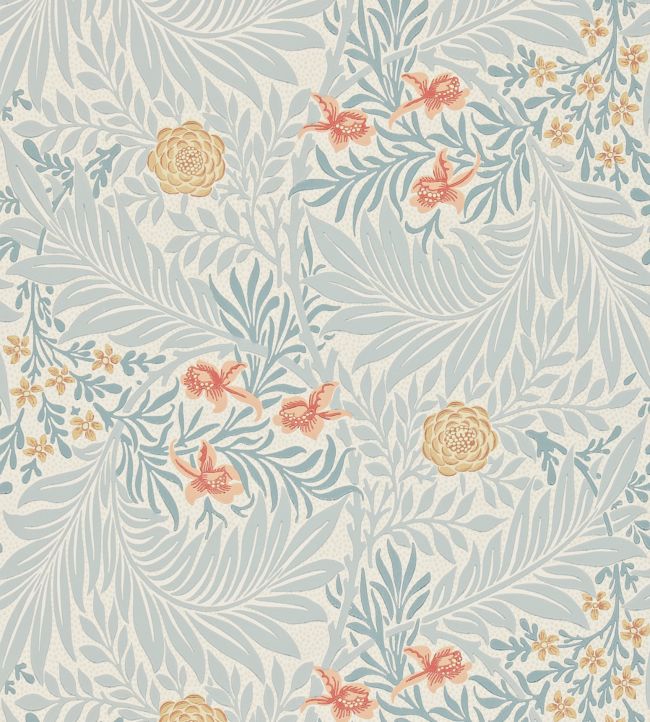 Larkspur Wallpaper - Slate/Russet - 212556 - Morris & Co - Premier Wallcovering
