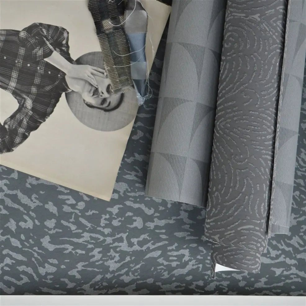Laroche Wallpaper - Graphite - PDG691/05 - Designers Guild - Premier Wallcovering