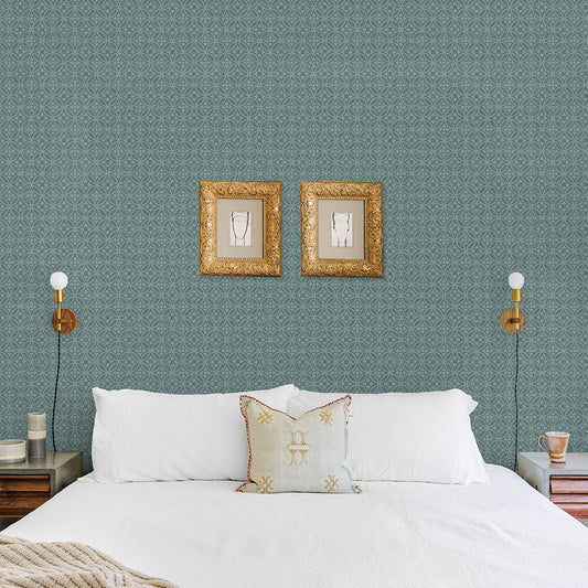 Larsson Wallpaper - Teal - A Street Prints - FD26133 - Premier Wallcovering