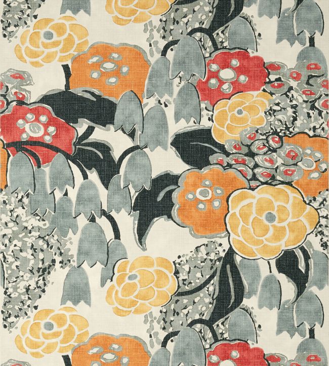 Laura Wallpaper - Coral and Black - AT23103 - Anna French - Premier Wallcovering