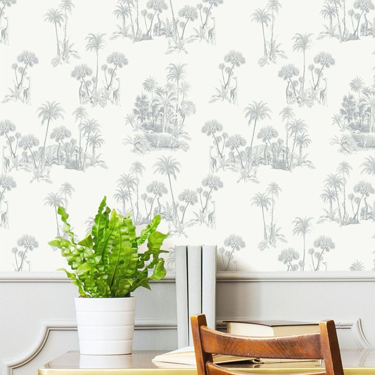 Laurel Fantasia Wallpaper - Black/Gold - Ted Baker - 12595 - Premier Wallcovering