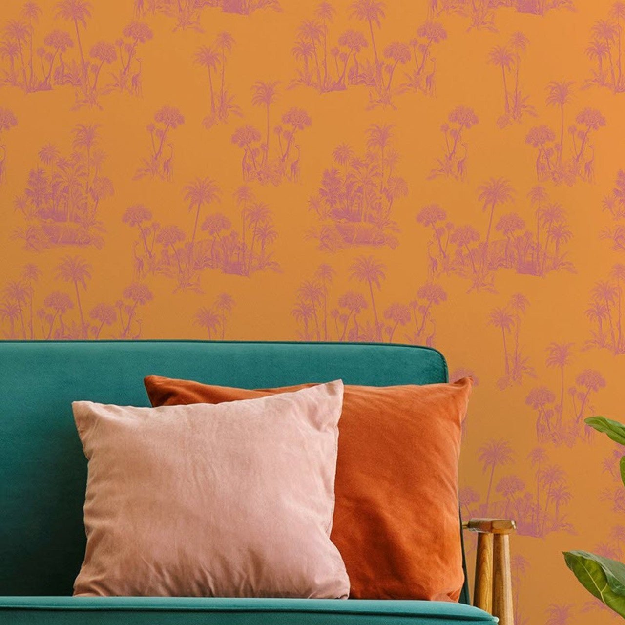 Laurel Fantasia Wallpaper - Orange - Ted Baker - 12602 - Premier Wallcovering