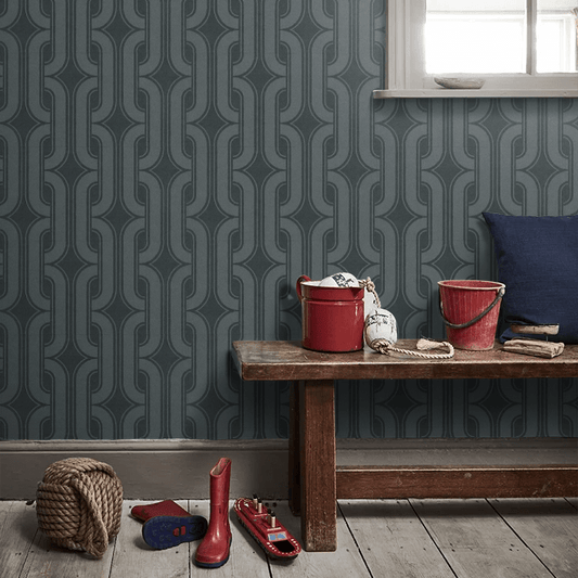Lavaliers Wallpaper - Dark Grey - Little Greene - 0280LACINDER - Premier Wallcovering