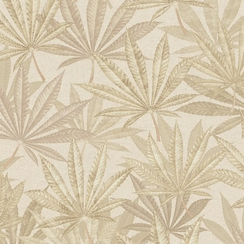 Layered Palm Leaves Wallpaper - Cream/Beige - Michalsky Living - 39984-3 - Premier Wallcovering