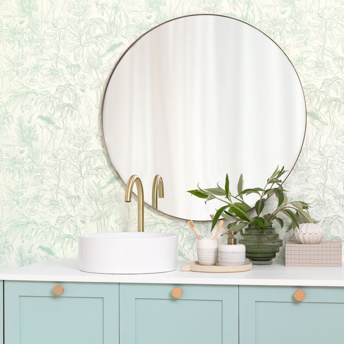 Le Cap Wallpaper - Vert D'eau - Caselio - 103930640 - Premier Wallcovering