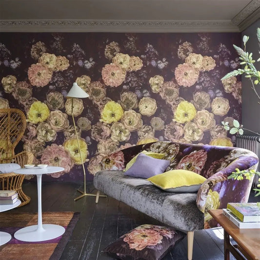 Le Poeme De Fleurs Wallpaper - Rosewood - PDG1107/01 - Designers Guild - Premier Wallcovering