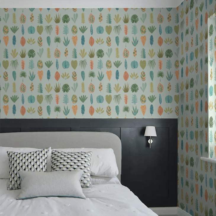 Leaf Boogie Wallpaper - Duckegg Twist - Ohpopsi - GHS50103W - Premier Wallcovering