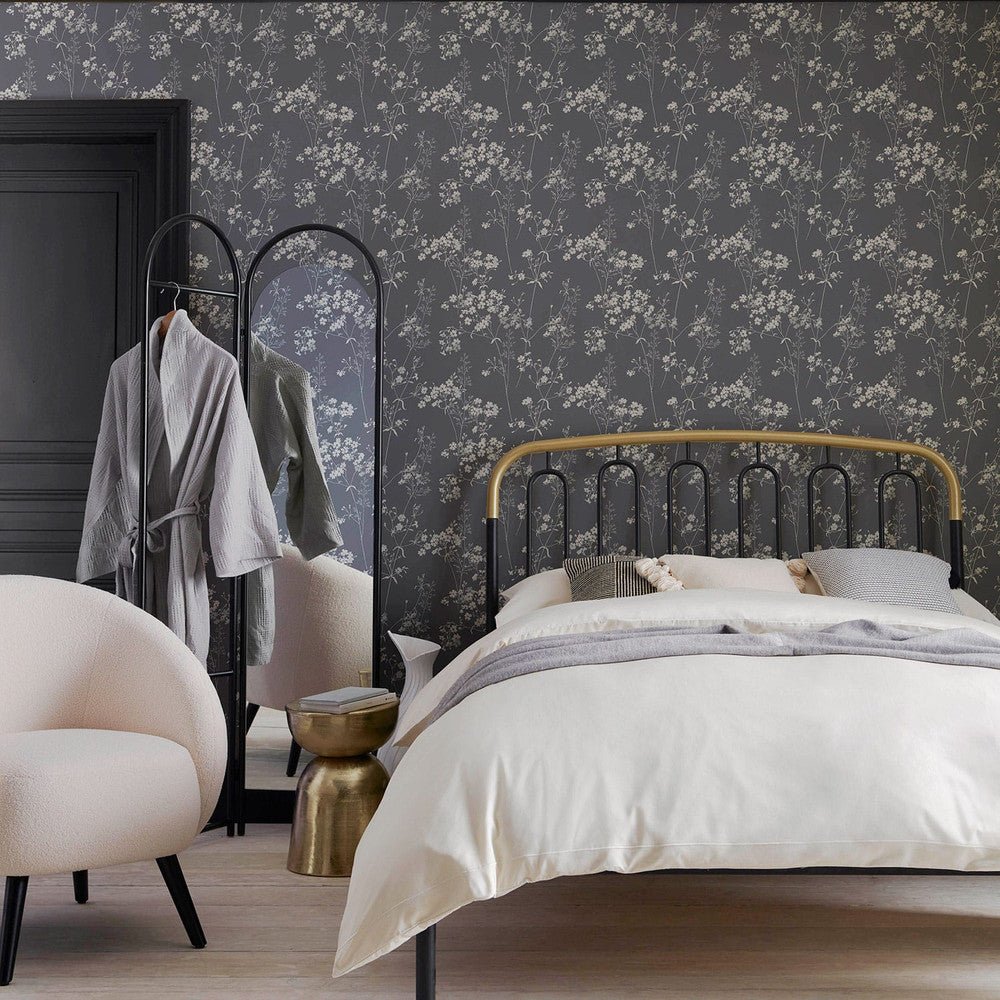 Leaf Wallpaper - Navy - Next - 120211 - Premier Wallcovering