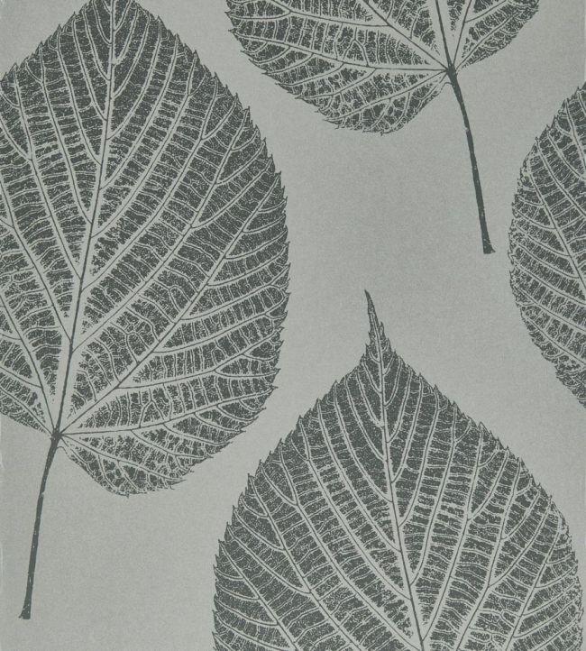 Leaf Wallpaper - Slate/Silver - HTEW112608 - Harlequin - Premier Wallcovering