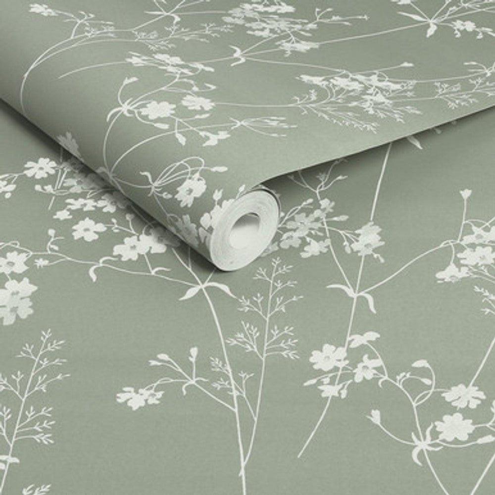 Leaf Wallpaper - Sage - Next - 120212 - Premier Wallcovering