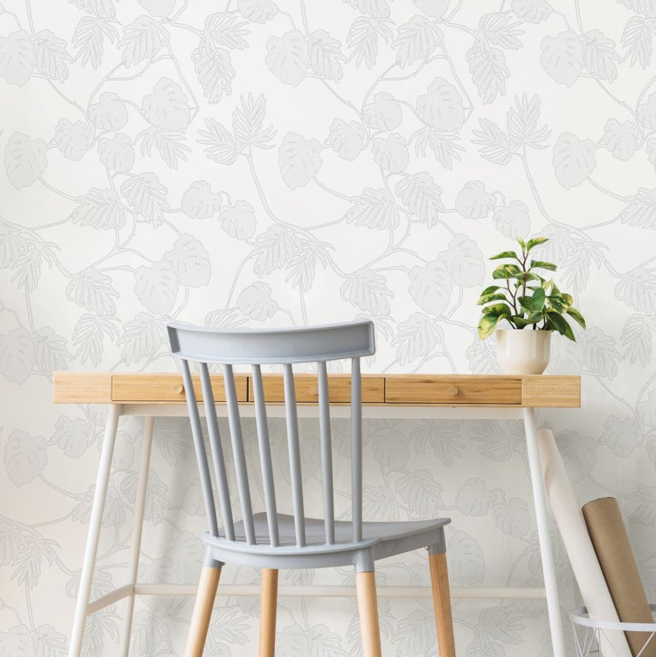 Leafit Eden Wallpaper - Ivory - Ted Baker - 13077 - Premier Wallcovering