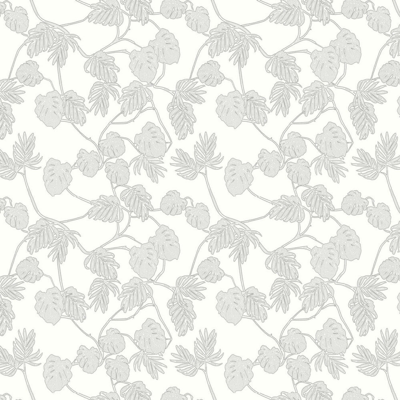 Leafit Eden Wallpaper - White - Ted Baker - 13076 - Premier Wallcovering