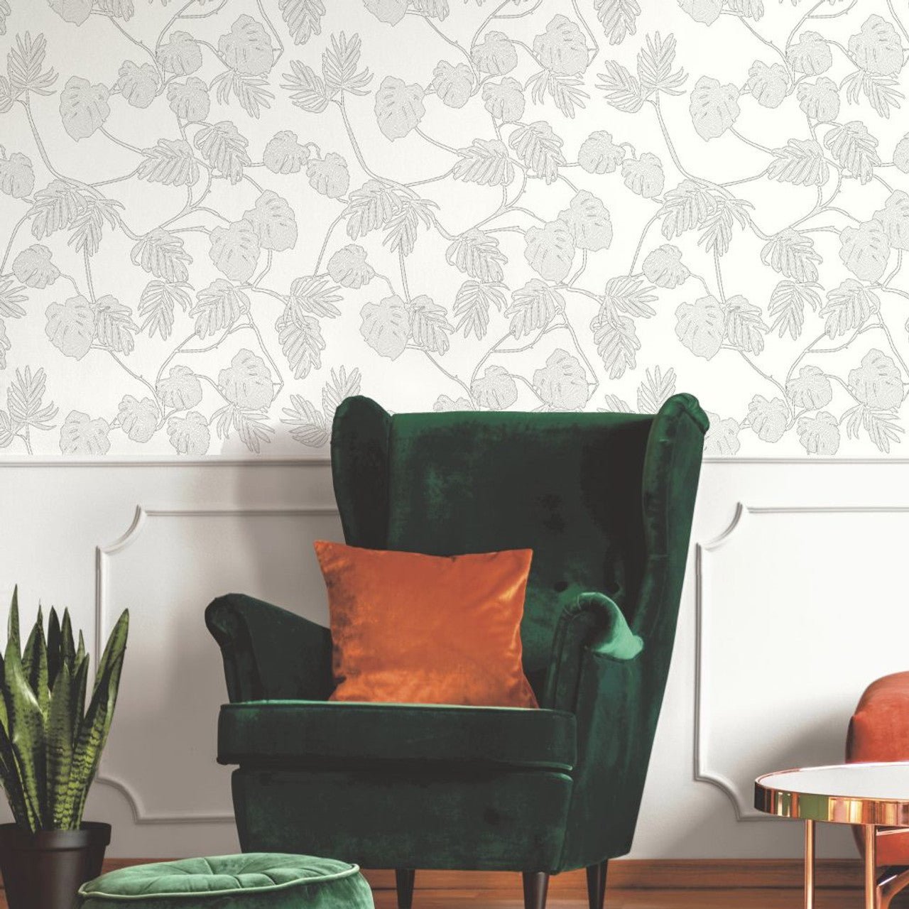 Leafit Eden Wallpaper - White - Ted Baker - 13076 - Premier Wallcovering