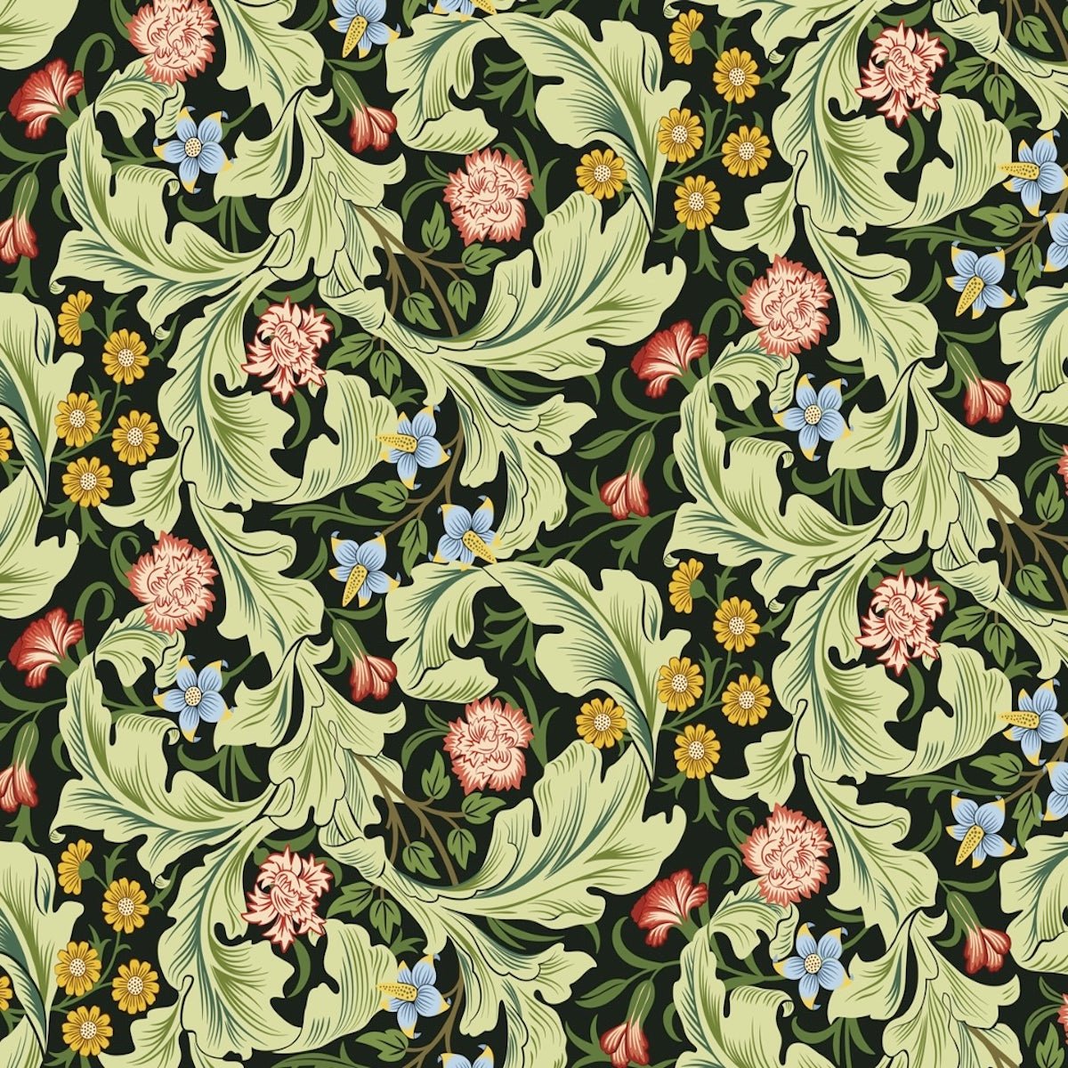 Morris Collections - 1061 - Leicester Wallpaper - Moss - Premier Wallcovering