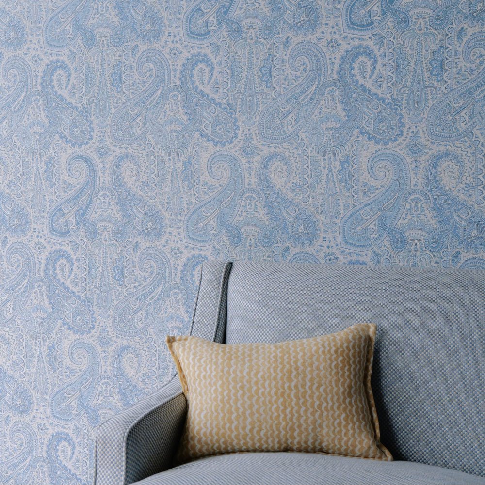Leighton Wallpaper - Blue - Blithfield - 696-01 - Premier Wallcovering