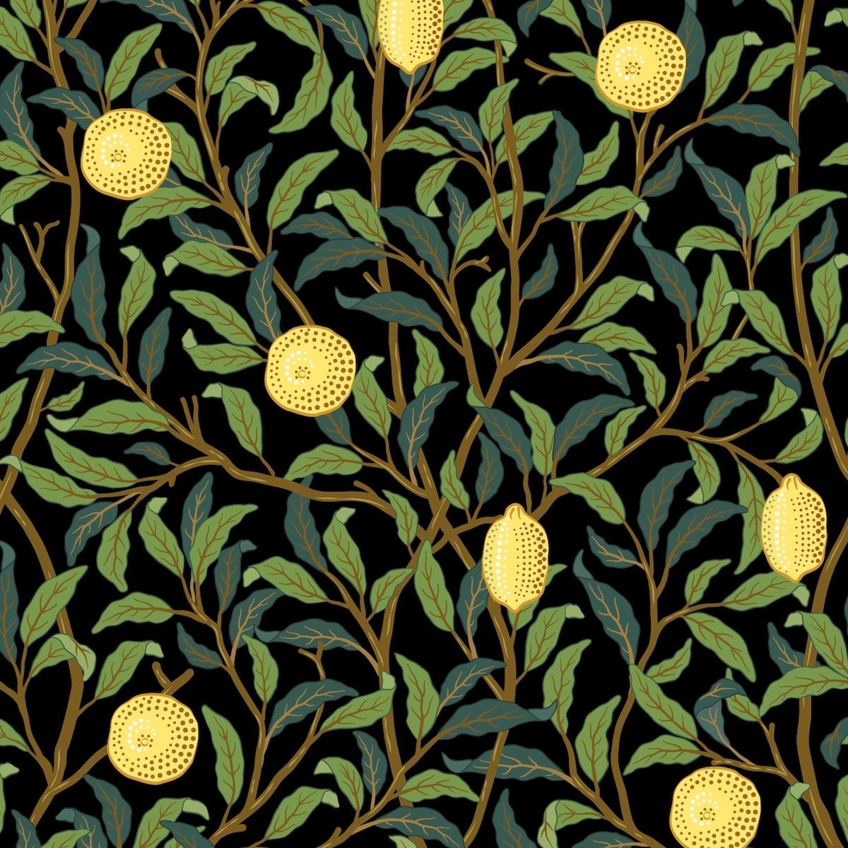 Morris Collections - 1047 - Lemon Tree Wallpaper - Twilight Blue - Premier Wallcovering