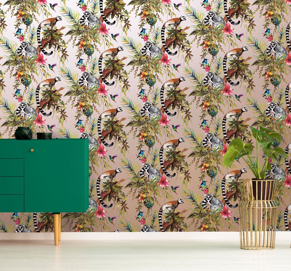 Lemur Wallpaper - Rose Gold - Holden Décor - 12404 - Premier Wallcovering
