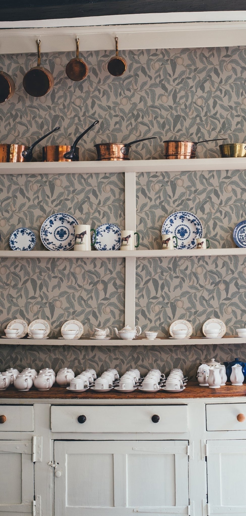Lena Wallpaper - Midnight - Summer Gray - Premier Wallcovering
