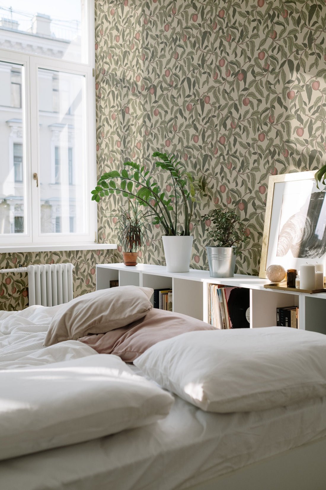 Lena Wallpaper - Sage - Summer Gray - Premier Wallcovering
