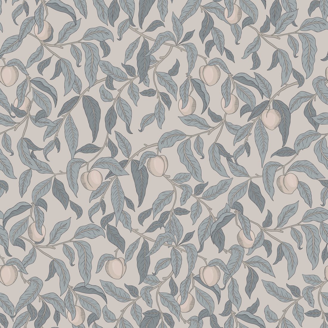 Lena Wallpaper - Midnight - Summer Gray - Premier Wallcovering