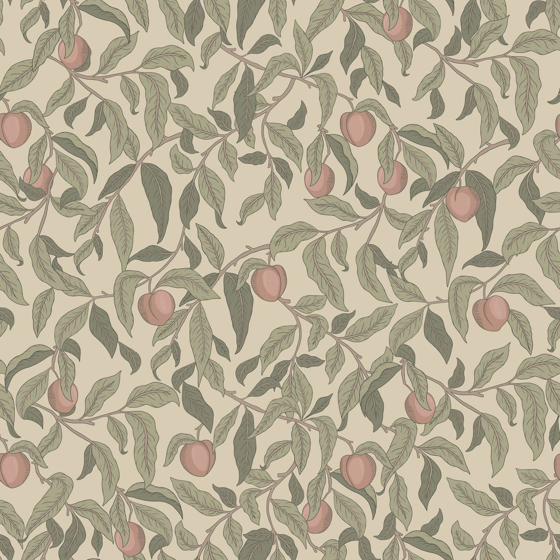 Lena Wallpaper - Sage - Summer Gray - Premier Wallcovering