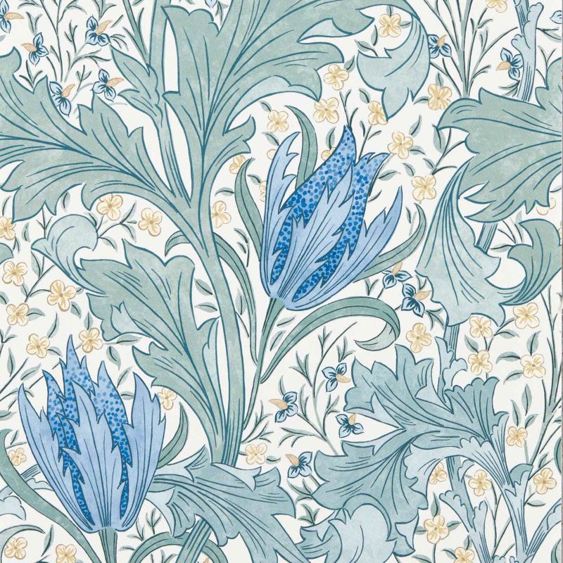 Lent Lily Wallpaper - Plum/Bayleaf - Morris & Co - 217596 - Premier Wallcovering