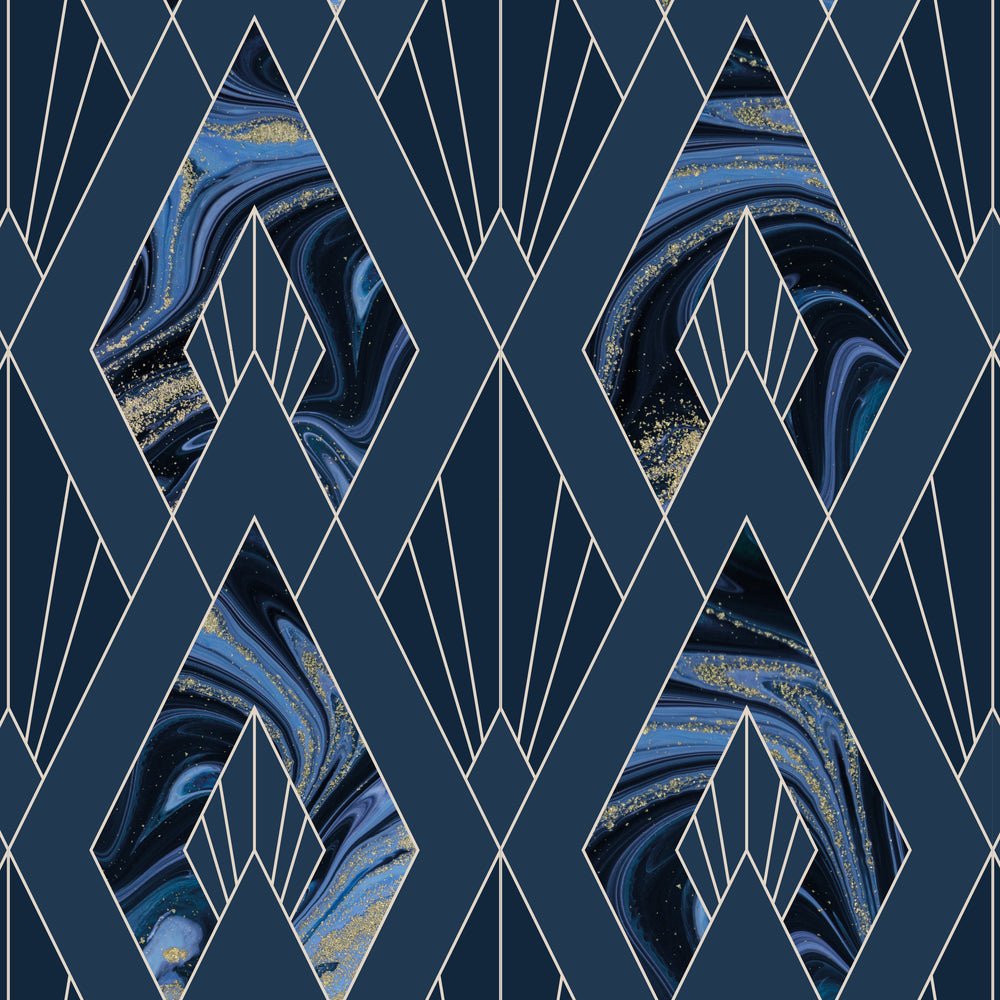 Leonardo Wallpaper - Midnight Blue - Lust Home - LH900353 - Premier Wallcovering